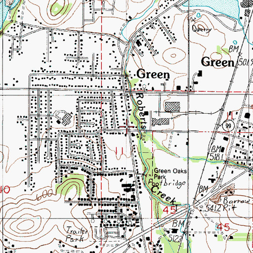 Topographic Map of North Fork Roberts Creek, OR