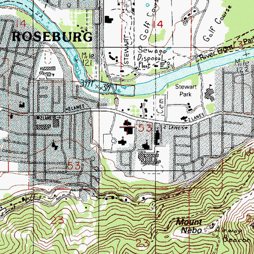 Topographic Map of Saint Joseph Parish School (historical), OR