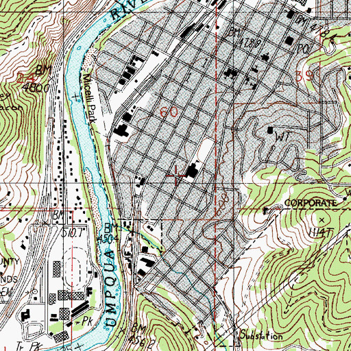 Topographic Map of Rose Elementary School, OR