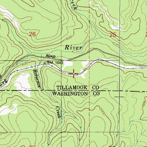 Topographic Map of Reliance (historical), OR