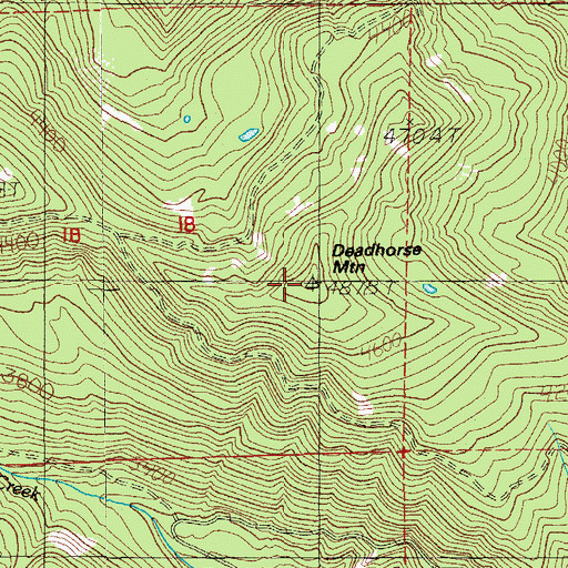 Topographic Map of Deadhorse Mountain, OR