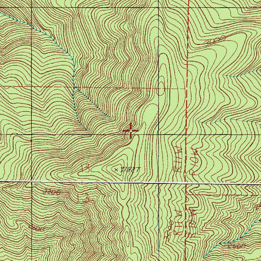 Topographic Map of Siskiyou National Forest, OR