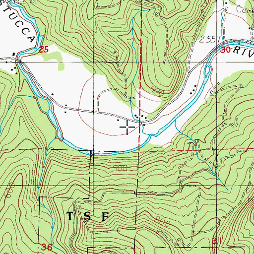 Topographic Map of Nestucca Grange Hall, OR