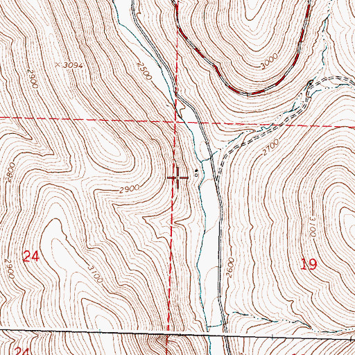 Topographic Map of Lena Grange, OR
