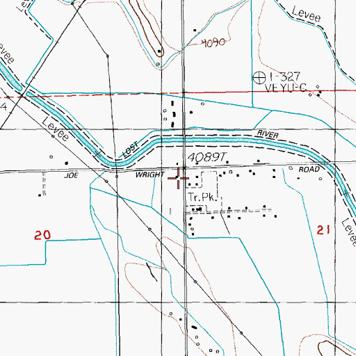 Topographic Map of Midland Grange, OR