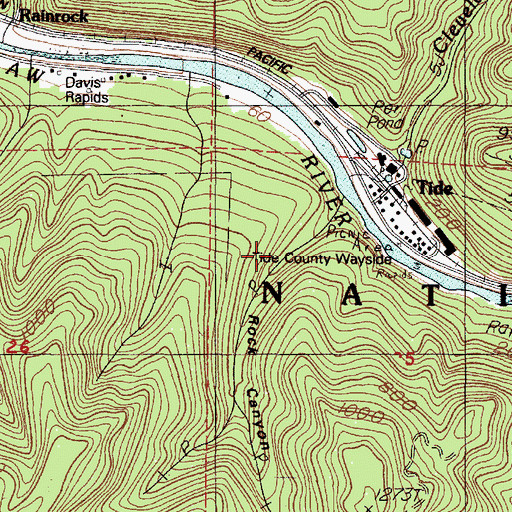 Topographic Map of Rock Canyon, OR