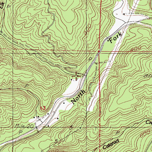 Topographic Map of Elk Creek, OR