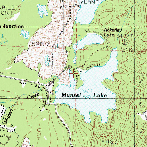 Topographic Map of Ackerley Creek, OR