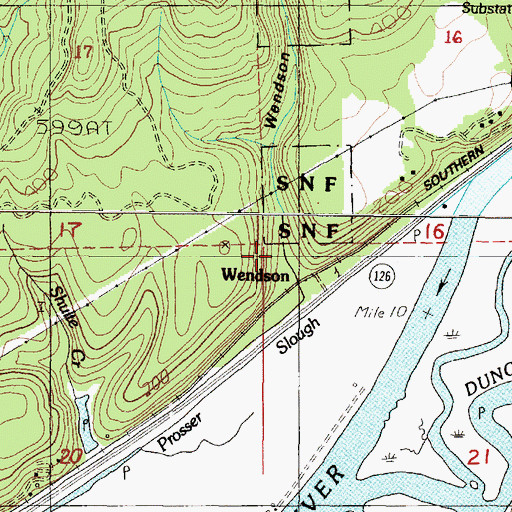 Topographic Map of Wendson Canyon, OR