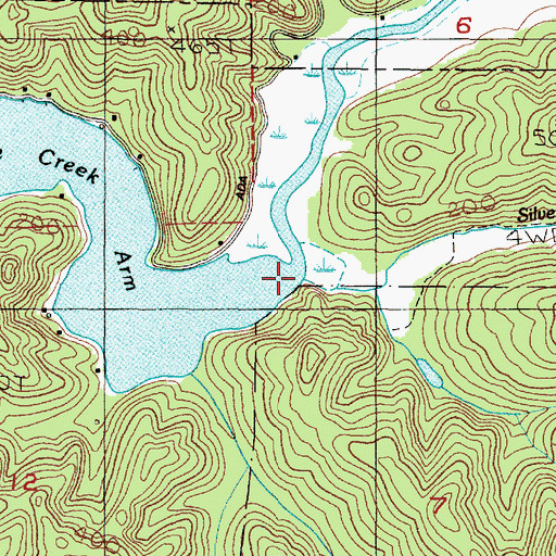 Topographic Map of Silver Creek, OR