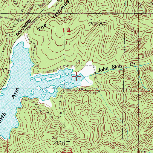 Topographic Map of John Sims Creek, OR
