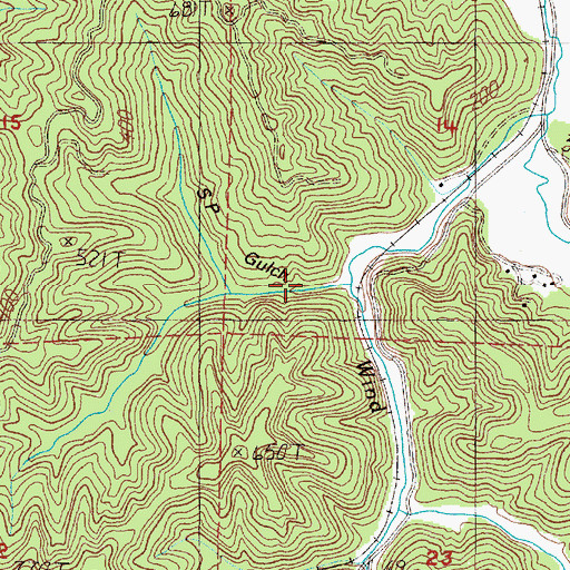 Topographic Map of S P Gulch, OR