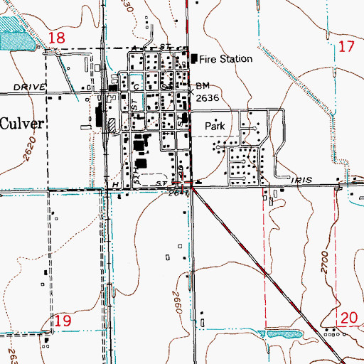 Topographic Map of Haystack Grange, OR
