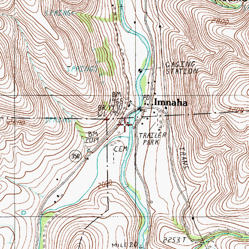 Topographic Map of Big Sheep Creek, OR