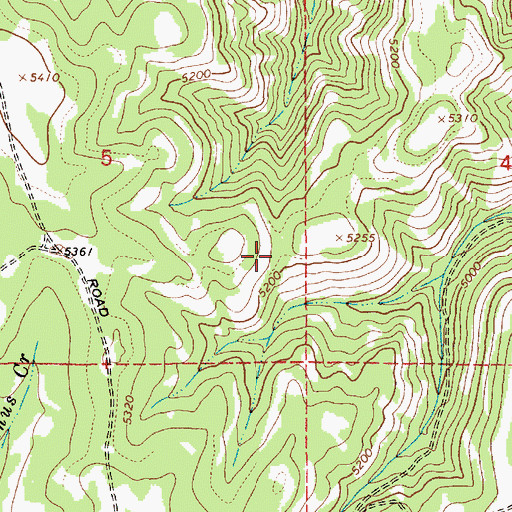 Topographic Map of Clemons Place, OR