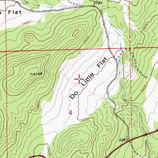 Topographic Map of Do Little Flat, OR