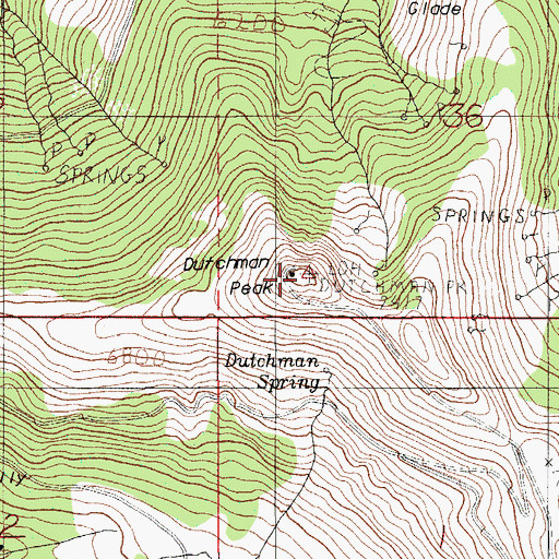 Topographic Map of Dutchman Peak, OR