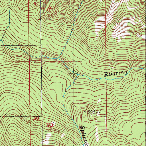 Topographic Map of Splintercat Creek, OR