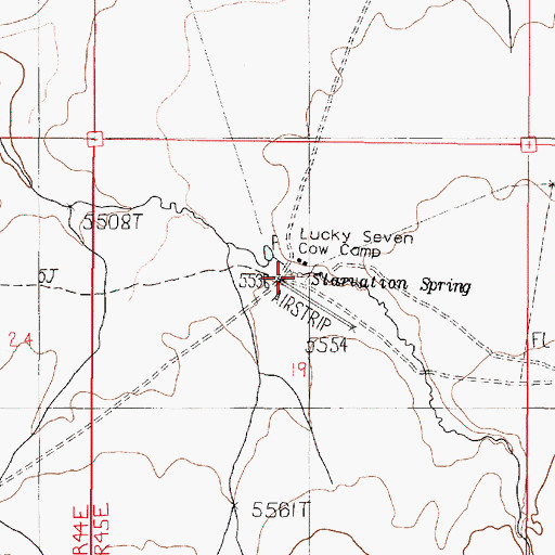Topographic Map of Starvation Spring, OR