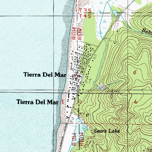 Topographic Map of Tierra Del Mar, OR