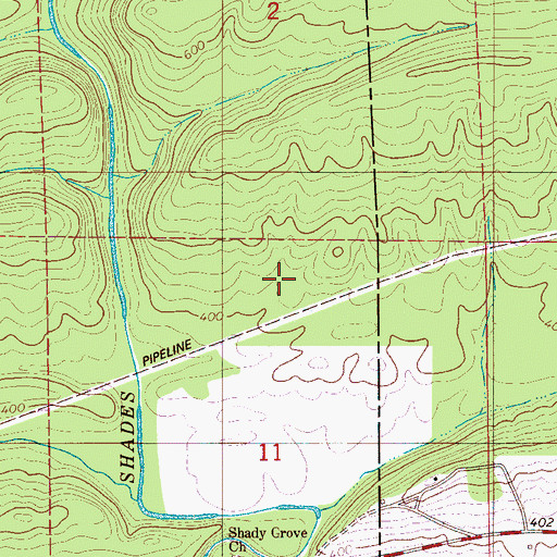 Topographic Map of Halls Mill, AL