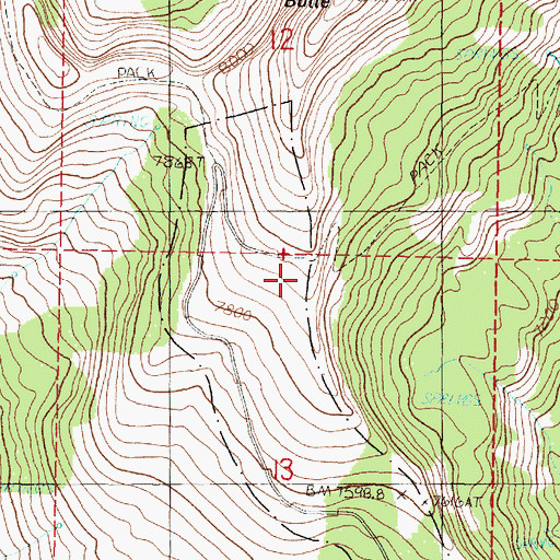 Topographic Map of High Lake Rim Recreation Site, OR