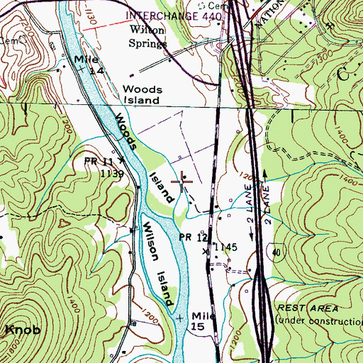 Topographic Map of Polly Elbert Branch, TN