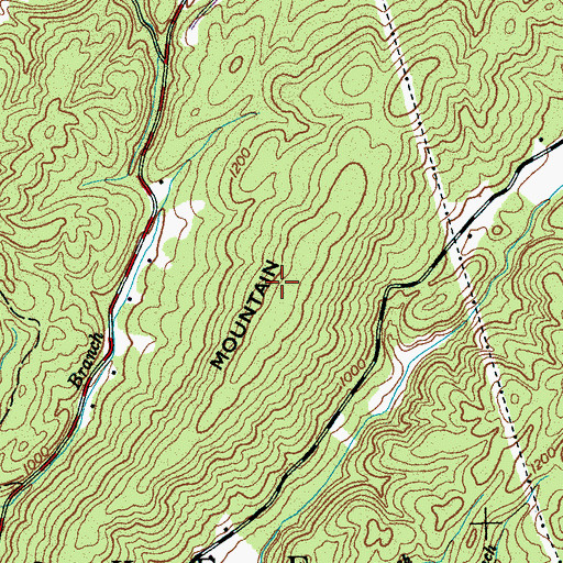 Topographic Map of Pond Mountain, TN