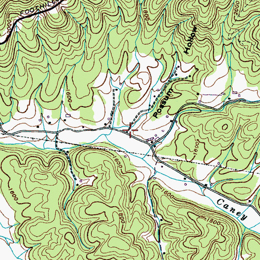 Topographic Map of Possum Hollow, TN