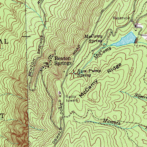 Topographic Map of Ram Pump Spring, TN