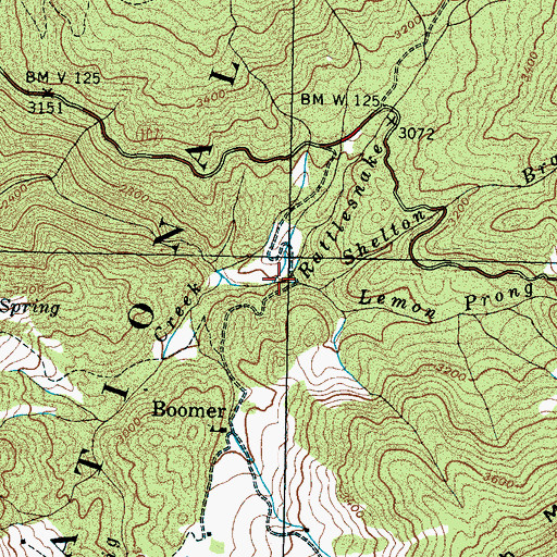 Topographic Map of Rattlesnake Branch, TN