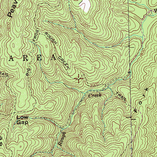 Topographic Map of Rough Creek Trail, TN