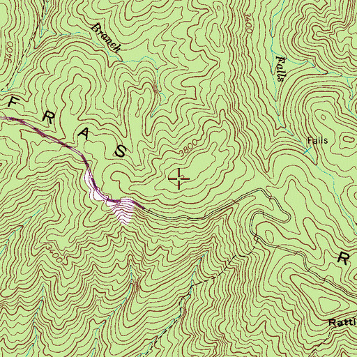 Topographic Map of Sassafras Ridge, TN