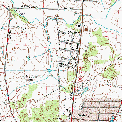 Topographic Map of Bedford County, TN