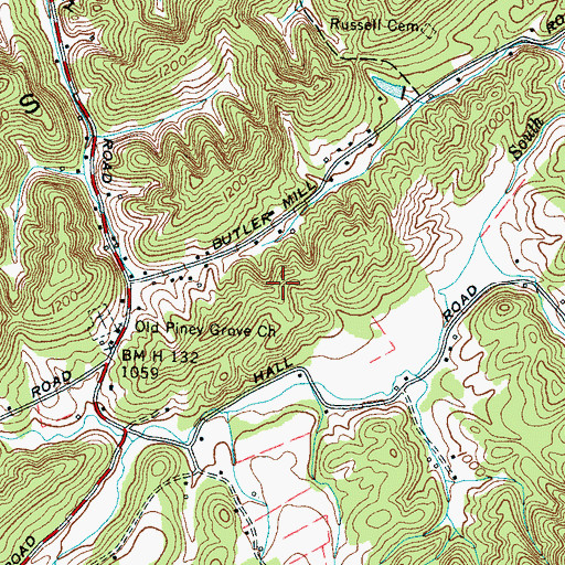 Topographic Map of Blount County, TN
