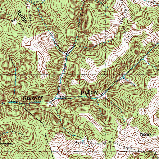 Topographic Map of Claiborne County, TN