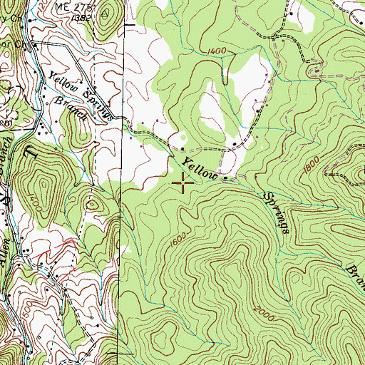 Topographic Map of Cocke County, TN