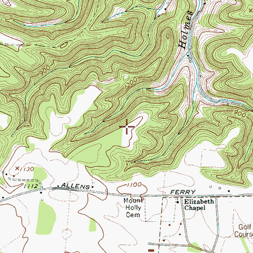 Topographic Map of DeKalb County, TN