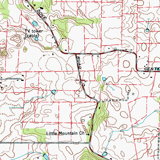 Topographic Map of Franklin County, TN