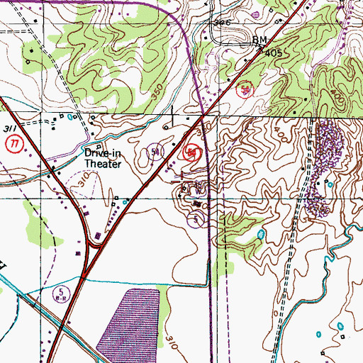Topographic Map of Gibson County, TN