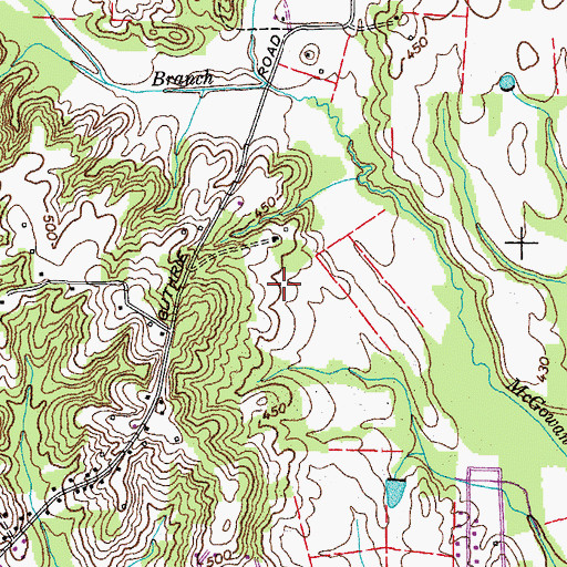 Topographic Map of Henry County, TN