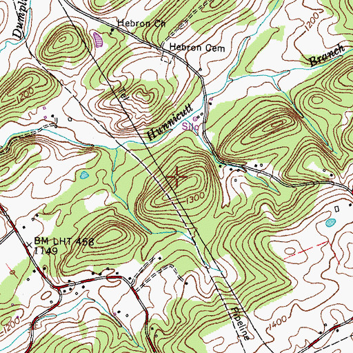 Topographic Map of Jefferson County, TN