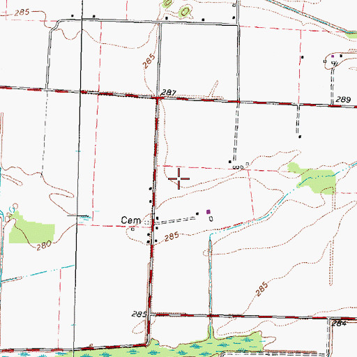 Topographic Map of Lake County, TN
