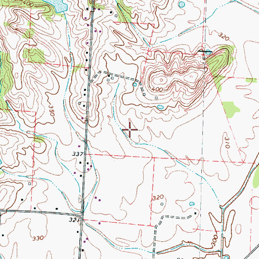 Topographic Map of Lauderdale County, TN