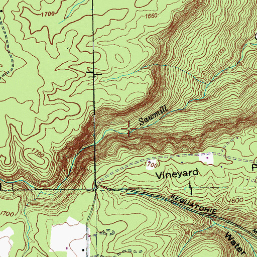 Topographic Map of Marion County, TN