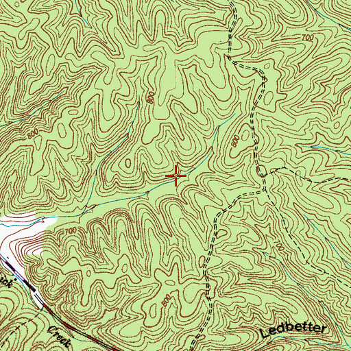 Topographic Map of Perry County, TN
