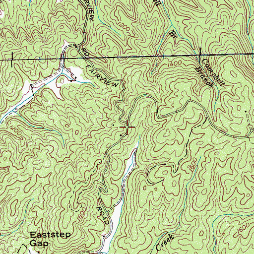 Topographic Map of Polk County, TN
