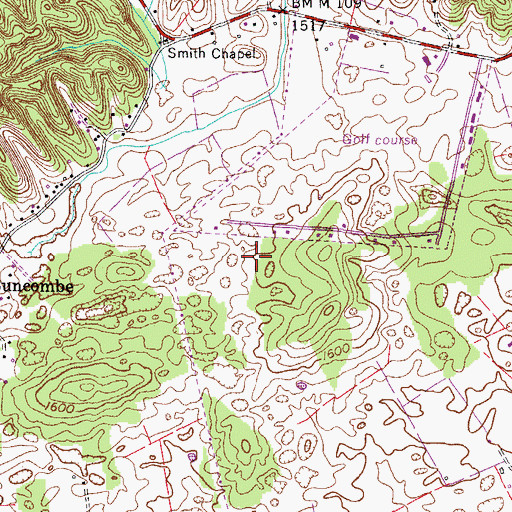 Topographic Map of Sullivan County, TN