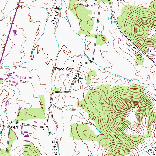 Topographic Map of Wilson County, TN