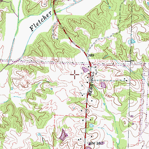 Topographic Map of WWEE-AM (Germantown), TN